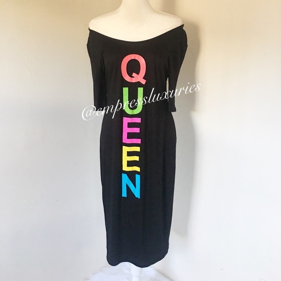 LAST 1-SMALL Neon Queen Maxi Dress✨✨ - Picture 3 of 3